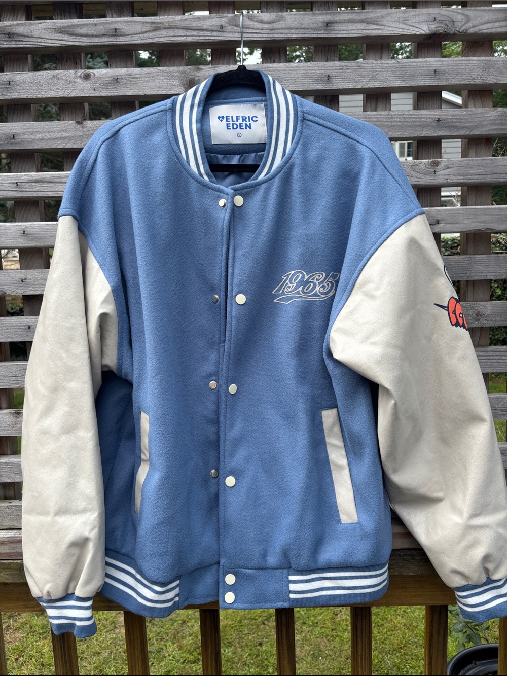 Aelfric Eden Blue and Cream 1965 Varsity Jacket